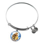 Catholic St. Anthony Circle Bangle Bracelet Stainless Steel or 18k Gold" - Express Your Love Gifts
