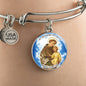 Catholic St. Anthony Circle Bangle Bracelet Stainless Steel or 18k Gold" - Express Your Love Gifts