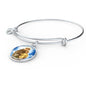 Catholic St. Anthony Circle Bangle Bracelet Stainless Steel or 18k Gold" - Express Your Love Gifts