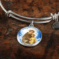 Catholic St. Anthony Circle Bangle Bracelet Stainless Steel or 18k Gold" - Express Your Love Gifts