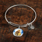 Catholic St. Anthony Circle Bangle Bracelet Stainless Steel or 18k Gold" - Express Your Love Gifts