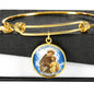 Catholic St. Anthony Circle Bangle Bracelet Stainless Steel or 18k Gold" - Express Your Love Gifts