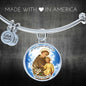 Catholic St. Anthony Circle Bangle Bracelet Stainless Steel or 18k Gold" - Express Your Love Gifts