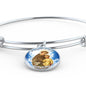 Catholic St. Anthony Circle Bangle Bracelet Stainless Steel or 18k Gold" - Express Your Love Gifts