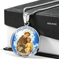 Catholic St. Anthony Circle Necklace Stainless Steel or 18k Gold 18-22" - Express Your Love Gifts