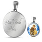 Catholic St. Anthony Circle Necklace Stainless Steel or 18k Gold 18-22" - Express Your Love Gifts