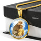 Catholic St. Anthony Circle Necklace Stainless Steel or 18k Gold 18-22" - Express Your Love Gifts