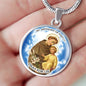 Catholic St. Anthony Circle Necklace Stainless Steel or 18k Gold 18-22" - Express Your Love Gifts