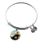 Catholic St. Dominic De Guzman Circle Bangle Bracelet Stainless Steel or 18k Gold" - Express Your Love Gifts