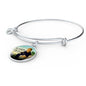 Catholic St. Dominic De Guzman Circle Bangle Bracelet Stainless Steel or 18k Gold" - Express Your Love Gifts