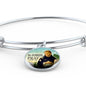 Catholic St. Dominic De Guzman Circle Bangle Bracelet Stainless Steel or 18k Gold" - Express Your Love Gifts