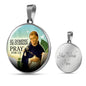 Catholic St. Dominic De Guzman Circle Necklace Stainless Steel or 18k Gold 18-22" - Express Your Love Gifts