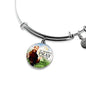 Catholic St. Francis Circle Bangle Bracelet Stainless Steel or 18k Gold" - Express Your Love Gifts