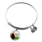 Catholic St. Francis Circle Bangle Bracelet Stainless Steel or 18k Gold" - Express Your Love Gifts