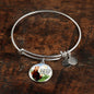 Catholic St. Francis Circle Bangle Bracelet Stainless Steel or 18k Gold" - Express Your Love Gifts