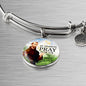 Catholic St. Francis Circle Bangle Bracelet Stainless Steel or 18k Gold" - Express Your Love Gifts