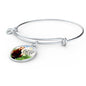 Catholic St. Francis Circle Bangle Bracelet Stainless Steel or 18k Gold" - Express Your Love Gifts