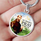 Catholic St. Francis Circle Necklace Stainless Steel or 18k Gold 18-22" - Express Your Love Gifts