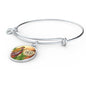 Catholic St. Margaret Circle Bangle Bracelet Stainless Steel or 18k Gold" - Express Your Love Gifts