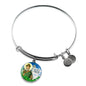 Catholic St. Patrick Circle Bangle Bracelet Stainless Steel or 18k Gold" - Express Your Love Gifts