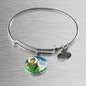 Catholic St. Patrick Circle Bangle Bracelet Stainless Steel or 18k Gold" - Express Your Love Gifts