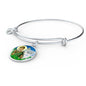 Catholic St. Patrick Circle Bangle Bracelet Stainless Steel or 18k Gold" - Express Your Love Gifts