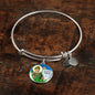 Catholic St. Patrick Circle Bangle Bracelet Stainless Steel or 18k Gold" - Express Your Love Gifts