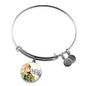 Catholic St. Peter Circle Bangle Bracelet Stainless Steel or 18k Gold" - Express Your Love Gifts