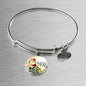 Catholic St. Peter Circle Bangle Bracelet Stainless Steel or 18k Gold" - Express Your Love Gifts