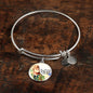 Catholic St. Peter Circle Bangle Bracelet Stainless Steel or 18k Gold" - Express Your Love Gifts