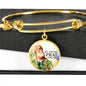 Catholic St. Peter Circle Bangle Bracelet Stainless Steel or 18k Gold" - Express Your Love Gifts
