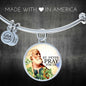 Catholic St. Peter Circle Bangle Bracelet Stainless Steel or 18k Gold" - Express Your Love Gifts