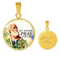 Catholic St. Peter Circle Necklace Stainless Steel or 18k Gold 18-22" - Express Your Love Gifts