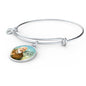 Catholic St. Pio Circle Bangle Bracelet Stainless Steel or 18k Gold" - Express Your Love Gifts