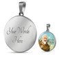 Catholic St. Pio Circle Necklace Stainless Steel or 18k Gold 18-22" - Express Your Love Gifts