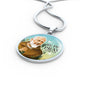 Catholic St. Pio Circle Necklace Stainless Steel or 18k Gold 18-22" - Express Your Love Gifts