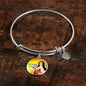 Catholic St. Therese Circle Bangle Bracelet Stainless Steel or 18k Gold" - Express Your Love Gifts