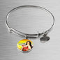 Catholic St. Therese Circle Bangle Bracelet Stainless Steel or 18k Gold" - Express Your Love Gifts