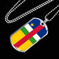 Central Africa Republic Flag Necklace Central African Republic Flag Stainless Steel or 18k Gold Dog Tag 24" - Express Your Love Gifts