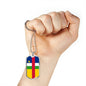 Central Africa Republic Flag Necklace Central African Republic Flag Stainless Steel or 18k Gold Dog Tag 24" - Express Your Love Gifts