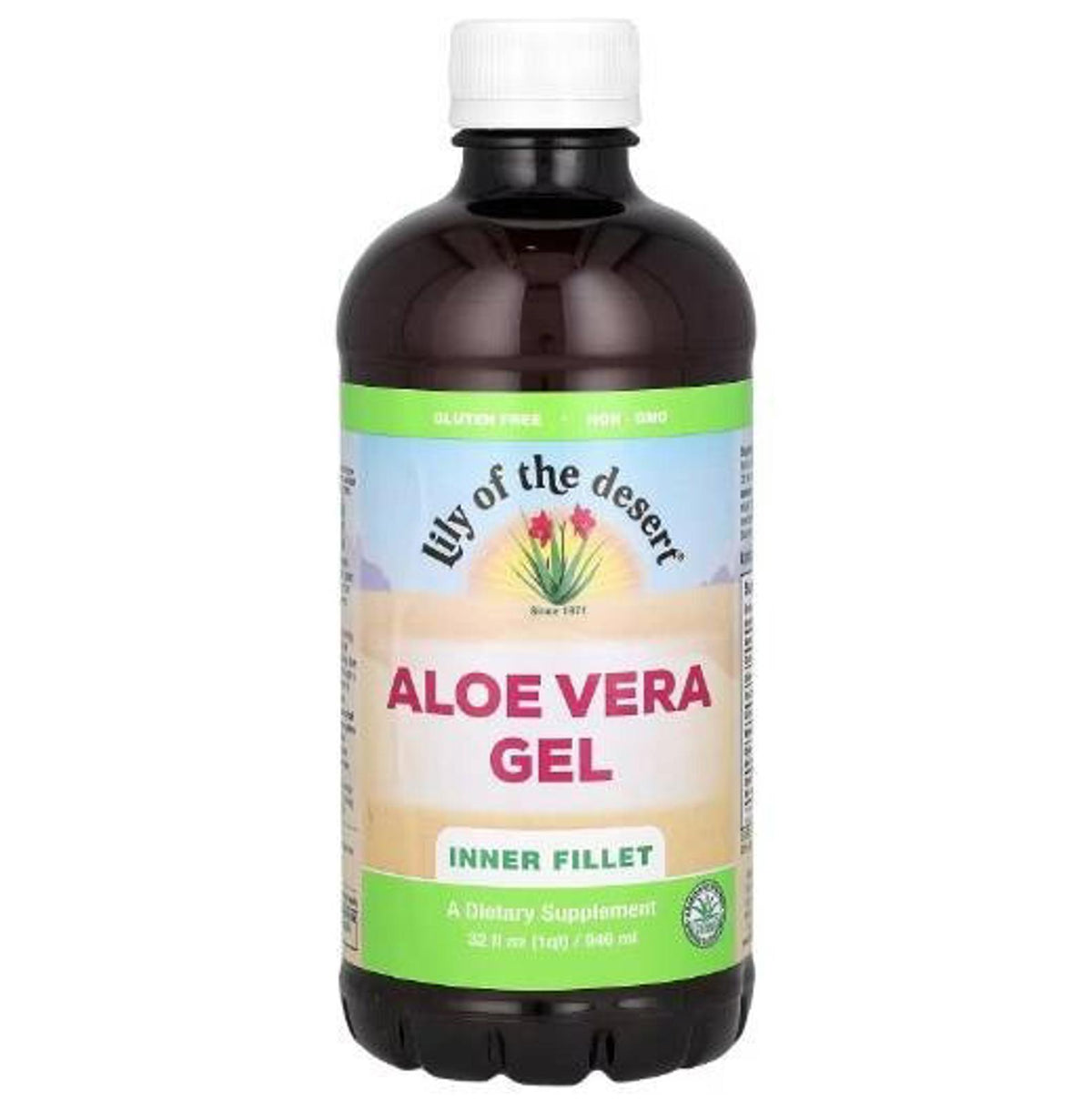 Lily of the Desert Aloe Vera Gel Drink, Inner Fillet, Thicker Consistency, 32 oz, 4-Pack-Express Your Love Gifts