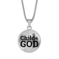 Child Of God Circle Pendant Necklace Stainless Steel or 18k Gold 18-22"-Express Your Love Gifts