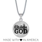 Child Of God Circle Pendant Necklace Stainless Steel or 18k Gold 18-22"-Express Your Love Gifts
