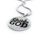 Child Of God Circle Pendant Necklace Stainless Steel or 18k Gold 18-22"-Express Your Love Gifts
