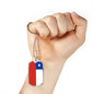 Chile Flag Dog Tag Necklace Chile Flag Stainless Steel or 18k Gold Dog Tag 24" - Express Your Love Gifts