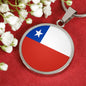 Chile Flag Necklace Chile Flag Stainless Steel or 18k Gold 18-22" - Express Your Love Gifts