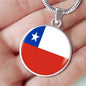 Chile Flag Necklace Chile Flag Stainless Steel or 18k Gold 18-22" - Express Your Love Gifts