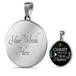 Christ Brings Me True Happiness Circle Necklace Stainless Steel or 18k Gold 18-22" - Express Your Love Gifts