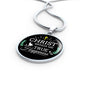 Christ Brings Me True Happiness Circle Necklace Stainless Steel or 18k Gold 18-22" - Express Your Love Gifts