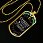 Christ Brings Me True Happiness Necklace Stainless Steel or 18k Gold Dog Tag 24" Chain-Express Your Love Gifts